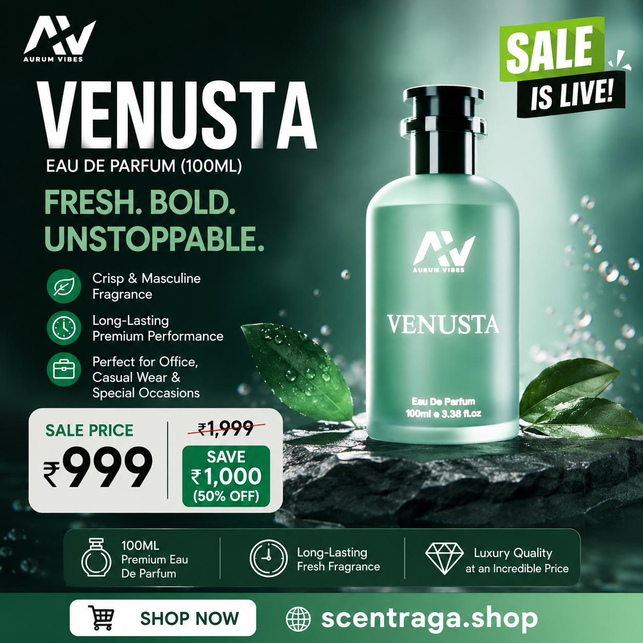 Venusta Male Perfume 100 ML