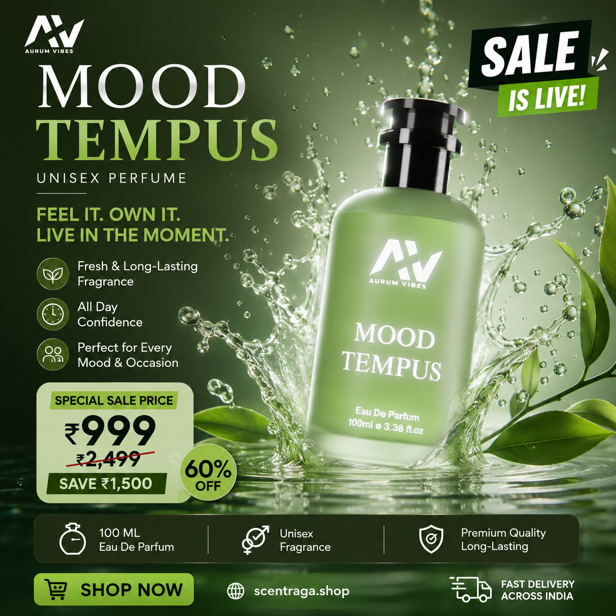 Mood Tampus Unisex Perfume 100 ML