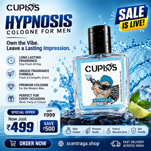 Cupid Fragrances Original Cologne for Men with Unique Fragrance Formula 50ml Perfume